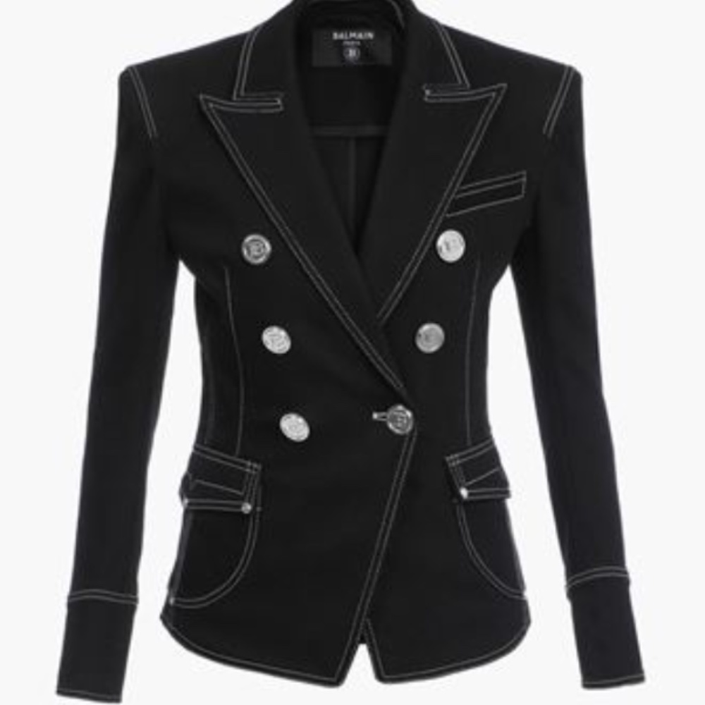 New Balmain Blazer Denim Jacket